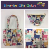Medium Tote Bag - Llamas Cream